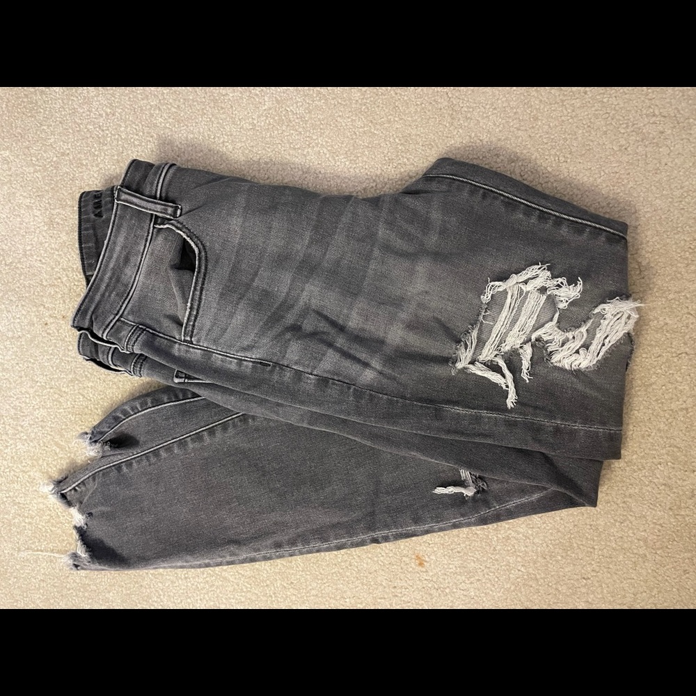 Grey Ripped Skinny Jeans